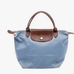 Longchamp Sky Blue Le Pliage Medium Tote